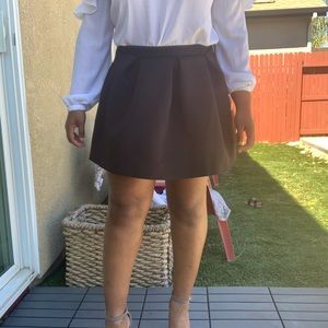 Black Scuba Mini Skirt Size L